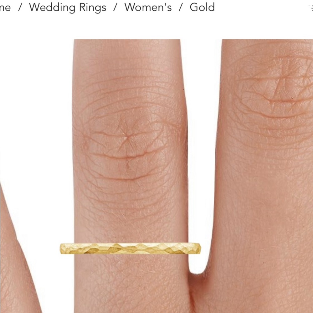 Solid 18k Italian Yellow Gold Stackable Ring Simp… - image 5